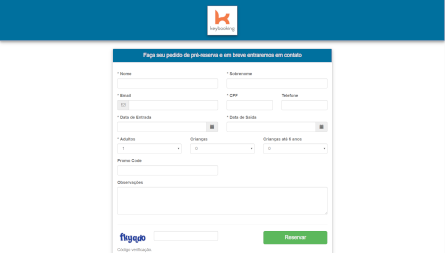 keybooking | Formulário de Reservas On-line